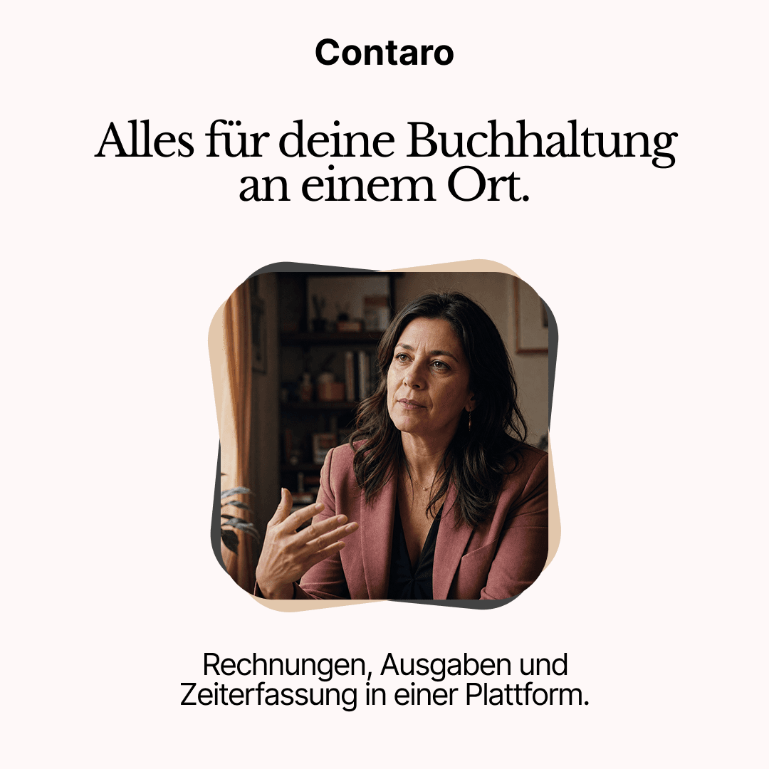 Contaro Buchhaltungs-Creative mit Porträtmotiv