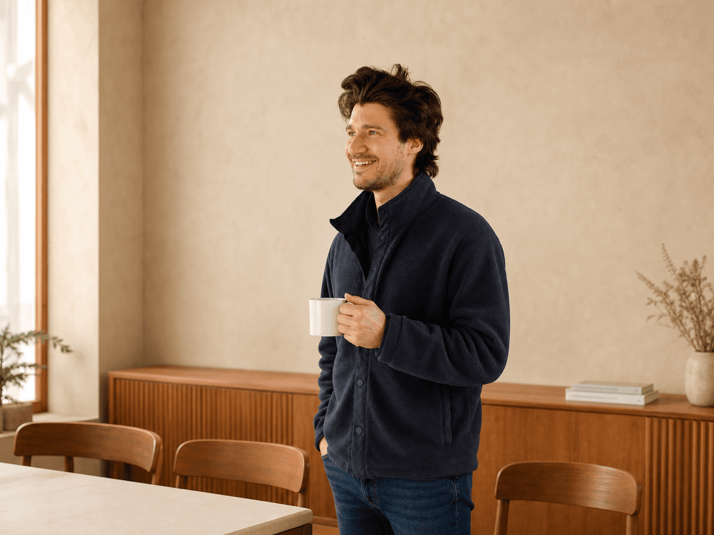 Stefan Ploskov mit Tasse